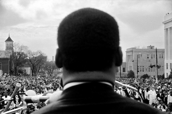 Stephen Somerstein, Dr. Martin Luther King, Jr. speaking to 25,000 civil rights marchers in Montgomery, 1965.